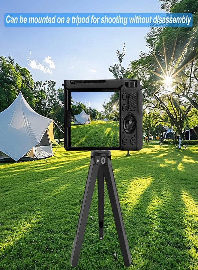 Pocoukate Case for Sony ZV-E10 Vlog Camera, Soft Silicone Protective Cover Skin with ZVE10 Screen Protector Accessories for Sony Alpha ZVE10 / ILCZV-E10L Camera Silicone Case - Black - Image 5